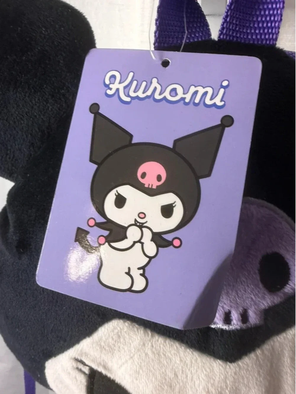 Kuromi stuffed animal backpack